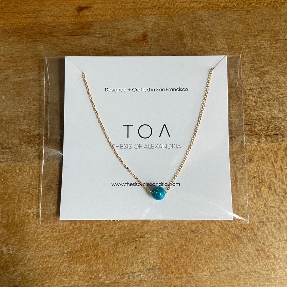 Ocean Green Blue Opal Necklace
